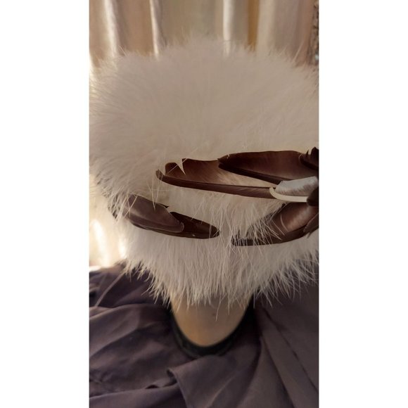 Hollywood Glam Feather Vintage Hat - Picture 7 of 8
